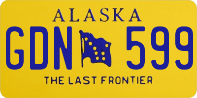 AK license plate GDN599