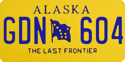 AK license plate GDN604