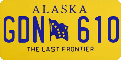 AK license plate GDN610