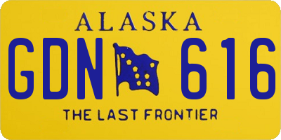 AK license plate GDN616
