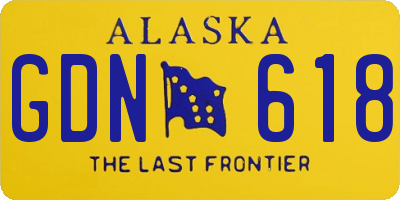 AK license plate GDN618