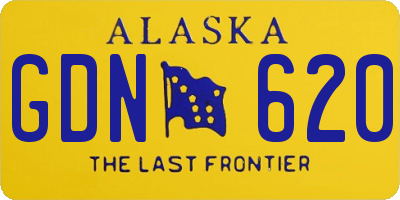 AK license plate GDN620