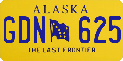 AK license plate GDN625