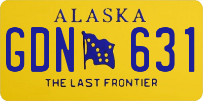 AK license plate GDN631