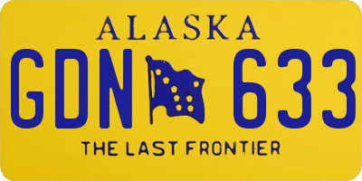 AK license plate GDN633