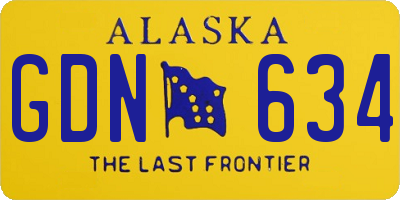 AK license plate GDN634