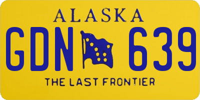 AK license plate GDN639