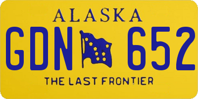 AK license plate GDN652