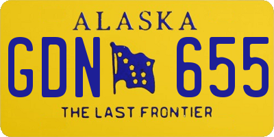 AK license plate GDN655