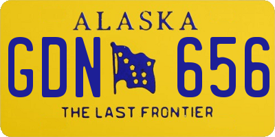 AK license plate GDN656
