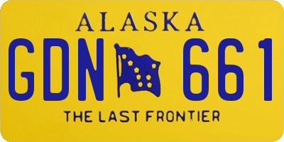 AK license plate GDN661
