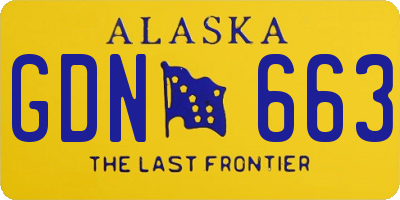 AK license plate GDN663