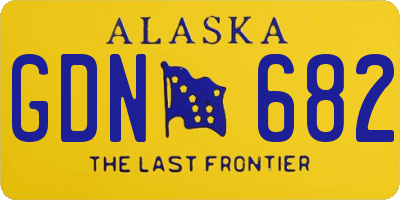 AK license plate GDN682