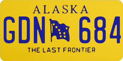 AK license plate GDN684