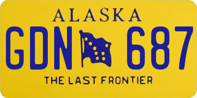 AK license plate GDN687