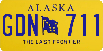 AK license plate GDN711