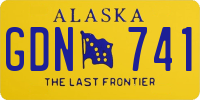 AK license plate GDN741