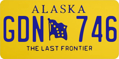 AK license plate GDN746