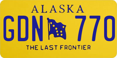 AK license plate GDN770