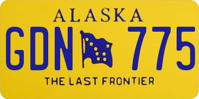 AK license plate GDN775