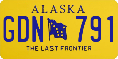 AK license plate GDN791