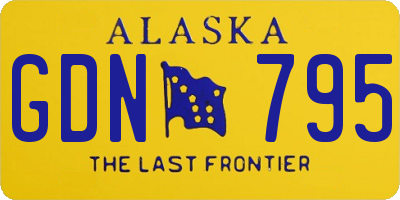 AK license plate GDN795