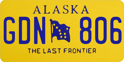 AK license plate GDN806