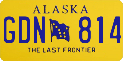 AK license plate GDN814