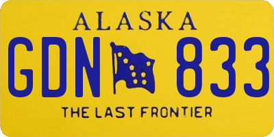 AK license plate GDN833