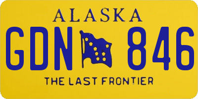 AK license plate GDN846