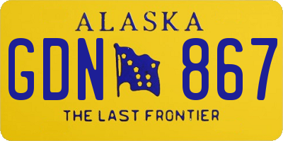 AK license plate GDN867