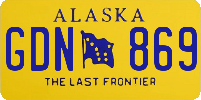 AK license plate GDN869