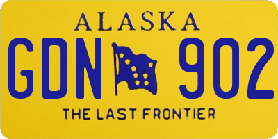 AK license plate GDN902