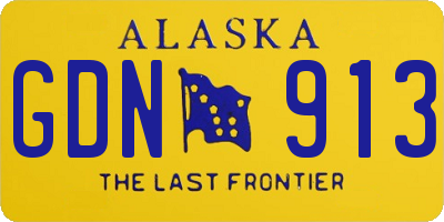 AK license plate GDN913