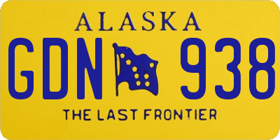 AK license plate GDN938