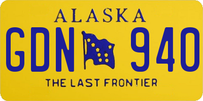 AK license plate GDN940