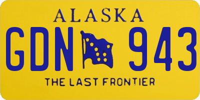 AK license plate GDN943