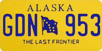AK license plate GDN953
