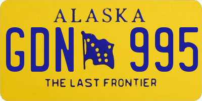 AK license plate GDN995