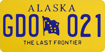 AK license plate GDO021