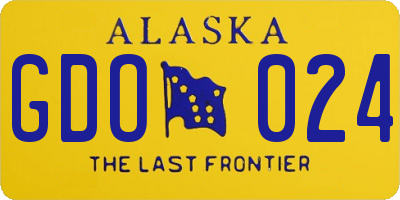 AK license plate GDO024