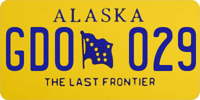 AK license plate GDO029