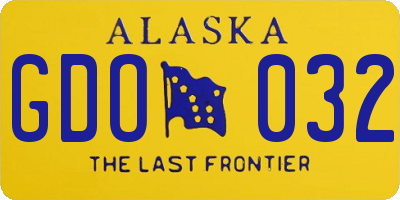 AK license plate GDO032