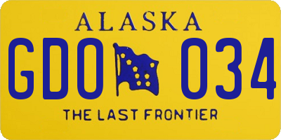 AK license plate GDO034