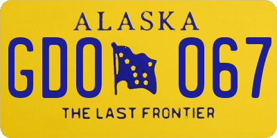 AK license plate GDO067