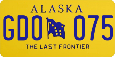 AK license plate GDO075