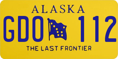 AK license plate GDO112
