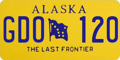 AK license plate GDO120