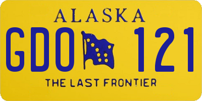 AK license plate GDO121