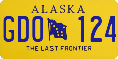 AK license plate GDO124